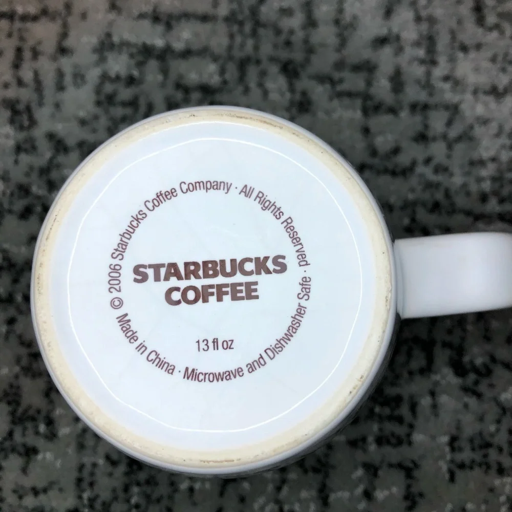 Starbucks White & Red Est. 1971 Coffee Mug 2006